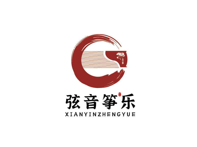 李寧的弦音箏樂古箏培訓學校logo設(shè)計