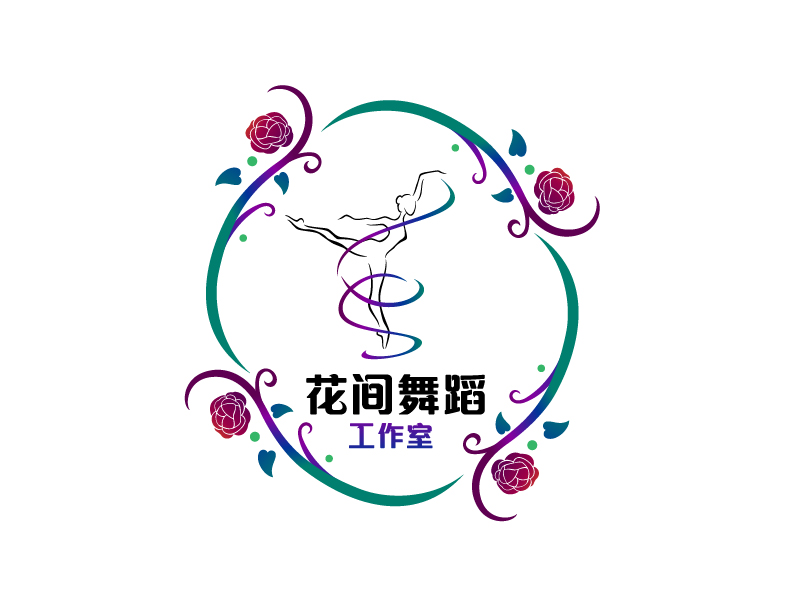 曉熹的花間舞蹈工作室logo設(shè)計