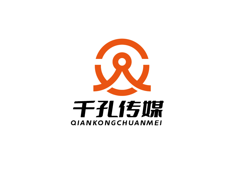 李寧的千孔傳媒logo設(shè)計