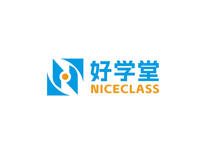 周都響的英文名字是“Niceclass ”，中文名字是“好學(xué)堂”logo設(shè)計(jì)