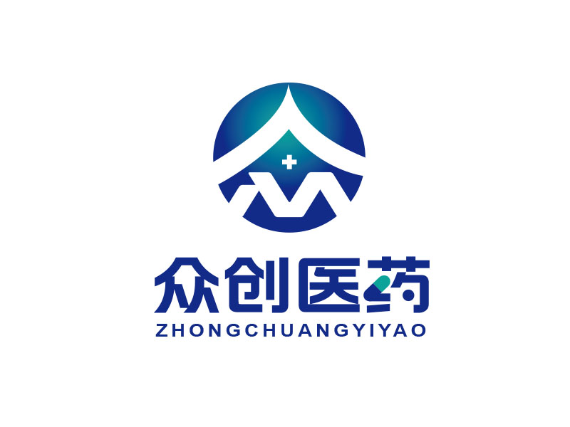 朱紅娟的阜陽(yáng)眾創(chuàng)醫(yī)藥科技有限公司logo設(shè)計(jì)