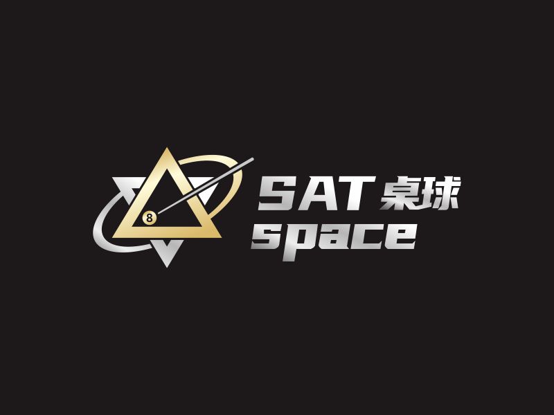 何嘉健的SAT  space  桌球logo設(shè)計(jì)