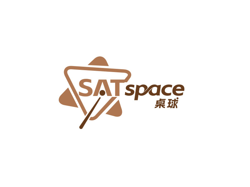 朱紅娟的SAT  space  桌球logo設計